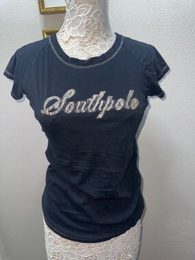 Y2K South Pole Navy Short Sleeve Logo Tee